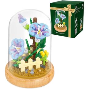 Lotus Flower Bouquet Building Set, 668PCS Mini Bricks Botanical Collection Building Blocks with Display Case, Artificial Plant Flowers Set for Adults, Birthday for Her