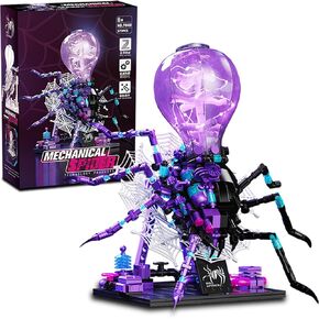 Spider Building Set for Boys Compatible with Lego,Mechanical Spider Blocks Toy with Light,STEM Animal Bug Toys Creative Home Decor,Christmas Birthday Ideal Gifts for Teens Man Girls 8+ (573PCS)