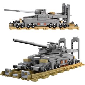 WWII Army Dora Tank Building Block Toys, Military Tank Building Toy Set Compatible with Lego Military WW2 Classic Amry for Boys and Girls 6-12 Years Old