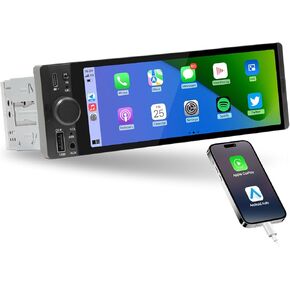 شاشة سيارة Apple CarPlay المحمولة: داش ماونت لاسلكي Android Auto Stereo مع كاميرا داش 2.5K - شاشة عرض IPS عالية الدقة 10.26 بوصة، تسجيل حلقة، إدخال كاميرا احتياطية، مشغل فيديو السيارة Mirrorlink