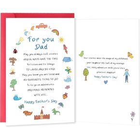Funny Fathers Day Card for Dad，Fathers Day Card Gifts for Dad from Daughter Son Kids，Father's day Cards Gifts，Humorous Dad’s Cheesy Superpowers Cards