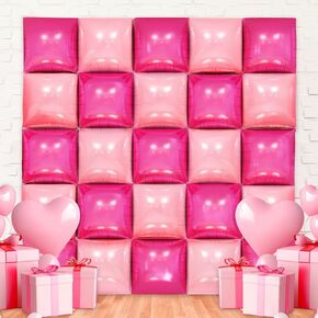 Memovan Black White Square Square Poilons Wall double Side Checkered Balloon Backdrop Balloons Arch Garland Black White Backdrop Backdrop للسباق تحت عنوان Birthday Wedding Baby Shower 25pcs