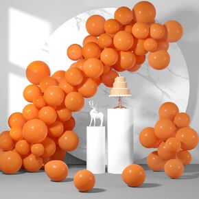 ELECLAND 80 Pcs Orange Balloons 5/12inch Orange Party Balloons Matte Orange Latex Balloons for Wedding Birthday Halloween Party Supplies