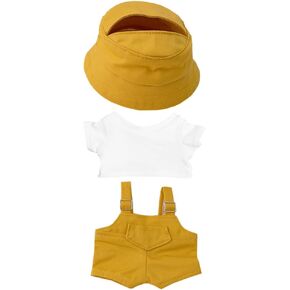 Niannyyhouse 15cm 17cm Doll Clothes Hat White T-Shirt Dolls Dressup (Black)