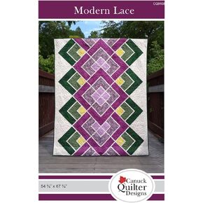 Canuck Quilter يصمم نمط الدانتيل الحديث ، أبيض