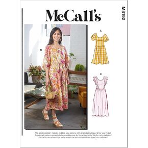 McCall's Misses 'Dress Sewing Kit ، الكود M8192 ، الأحجام 16-18-20-22-24 ، متعدد الألوان ، متعدد الألوان