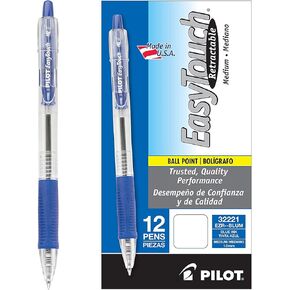 Pilot EasyTouch Albable و Retractable Points ، Point Point ، الحبر الأزرق ، 12 عبوة (32221) 1