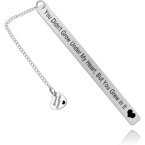 Bonus Daughter Gifts from Mom Bookmark Mothers Day for Stepdaughter Goddaughter Daughter in Law Gifts from Mother in Law Birthday Bookmark Present for Stepdaughter Present from Stepmom Stepdad