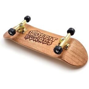 STIPBoards® 32 MM Fingerboard Complete Complete Real Wood-Op (تجميعها مسبقًا ، 5 طبقات) ، شاحنات مع صواميل القفل ، عجلات تحمل ، شريط قبضة رغوة ، (سطح السفينة: وردي ، شاحنات: أبيض ، عجلات: شفاف)