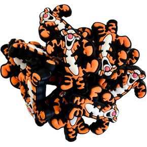 Tigger Silicone Focal Bead Set | 12 Pack Friend of Pooh 100 Acre Wood Bulk Wholesale Cartoon Character Tiger Keychain Making Kit Beaded Pen Freshie Hanger