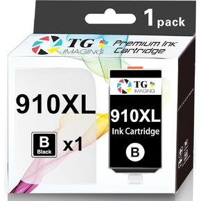TG Imaging متوافق 910XL استبدال خرطوشة الحبر الأسود لـ HP 910 XL لـ Officejet 8010 8012 8013 8014 8017 8018 Pro 8020 8022 8024 8025 8026 8028 8035 Printers (HP910XL Black ، 1 pack)