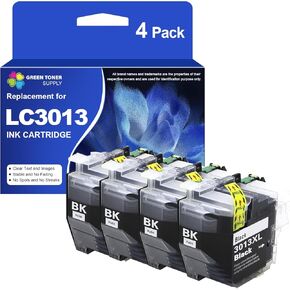 LC3013 خراطيش الحبر الأسود متوافق مع الأخ LC3013 LC3011 LC3013XL حبر خرطوشة (4 أسود) من أجل الأخ MFC-J491DW MFC-J690DW MFC-J895DW MFC-J497DW PRINTER