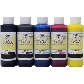 inkowl إعادة ملء مجموعة inkowl استبدال Canon GP-200 ، GP-300 ، TA-20 ، TA-30 ، TM-200 ، TM-205 ، TM-300 ، TM-305 ، TX-2000 ، TX-2100 ، TX-3000 ، TX-3100 ، TX-4000 ، TX-4100 ، TZ-30000 (5x120ML)