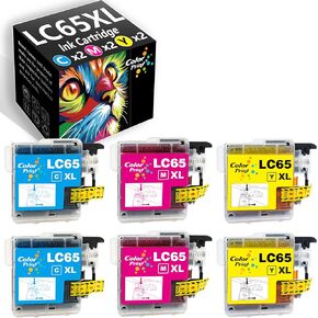 استبدال خرطوشة الحبر المتوافقة مع Brother LC65 LC 65 المستخدمة في MFC-J615W MFC-290C MFC-5490CN MFC-790CW MFC-J630W MFC-490CW MFC-5890CN MFC-5895CW DCP-6690CW