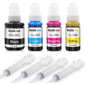Ink Refill Kit 120ml Black 70ml Color for PG-285 CL-286 Combo Pack Compatible for Canon 285 286 Ink Cartridge Black and Color Compatible for Pixma TR7820 TS7720 TS7722 Printer