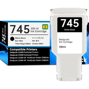 745 F9K05A خرطوشة حبر ماتي أسود 300 مل من HP 745 خرطوشة الحبر 745XL F9K05A F9J99A تعمل مع DesignJet Z2600 DesignJet Z5600 PostScript