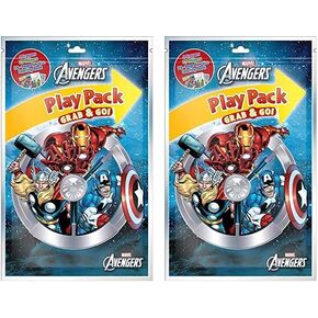 Bendon Publishing Avengers Assemble Grab & Go Play Pack Party Favors Multicolor (Pack of 2)