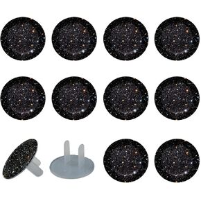 12 Pcs Child-Proof Electrical Outlet Covers - Socket Caps for Baby Safety - Easy Install and Durable - Baby Proofing Outlet Plugs for Home & Office (Blue Rabbit)