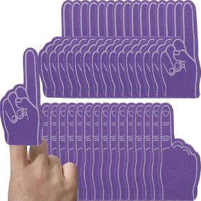 24 Pcs Mini Foam Fingers Sports Fan DIY Blank Foam Finger Foam Hand for Sporting Events Games Birthday Party Supplies Sport Events Baseball Basketball Soccer Team Cheerleader Gifts (Green)