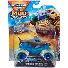 Monster Jam Mud Blasters Color Change Series 1 Megalodon ، Truck Monster Die-Cast