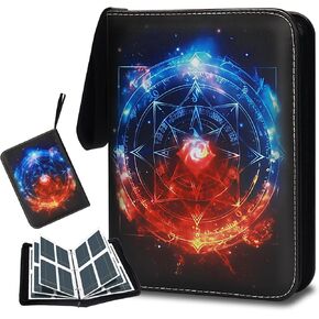 Card Binder 4 Pocket, HYNANCE Trading Card Binder 400 Pockets Card Collection Binder fits 400 Cards Card Holder Binder with 50 Removable Sleeves for Boys and Girls Organized