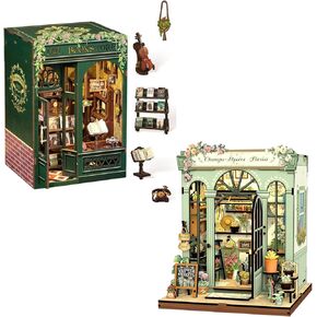 KuteBee Book Nook Kit ، Miniature House Kits للبالغين والمراهقين ، Dollhouse Tiny Booknook Garden House رف ، هدايا Craft Diy للعائلة والأصدقاء