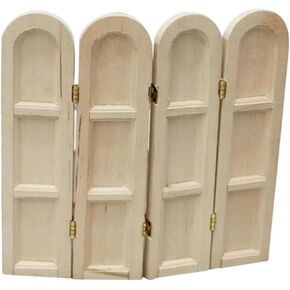 Dollhouse Miniature Wooden Screen Mini Wooden Room Divider Panel Room Dividers Model,1 12 Scale Dollhouse Miniatures Furniture Accessories