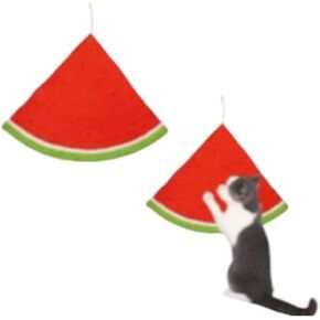 B.S.B Sisal Cat Scratching Mat, 16 inches, Red and Green. for All cat Breed. Cat Pads with Durable Material. Hanging cat Pads.