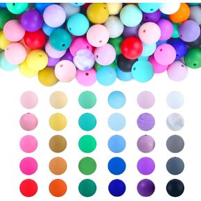 90pcs حبات السيليكون سداسية لتصنيع سلسلة مفاتيح 30 ألوان 14 ملم حبات السيليكون بالتجمعات السائبة لأقلام القلادة DIY صنع سوار قلادة