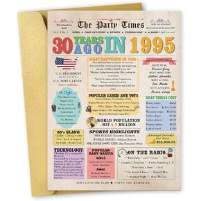 OJsensai Happy 80th Birthday Gifts Decorations for Women Men, Retro 80 Years Old Birthday Card for Female Male, Great Eighty Bday Gift Ideas for Mom Dad