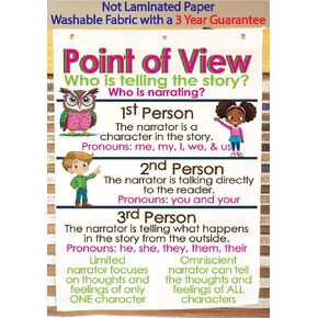 Kristie's Classroom POINT OF VIEW Anchor Chart, 3 Year Product Guarantee, Printed on Fabric (18 X 26 INCHES)