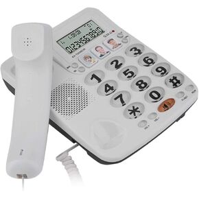 Demeras Corded Telephones with Speakerphone 2-line Dial Corded Phone with Caller ID Landline for Home/Office