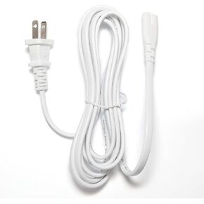 [UL Listed] OMNIHIL White 10 Feet Long AC Power Cord Compatible with Pfaff Creative 1475 CD Sewing Machine