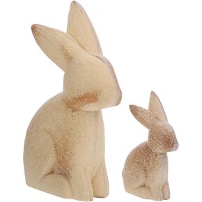 Magiclulu Home Decoration الحلي 1 زوج من الخشب الخشبي الخشبي الخشبي الخشبي الحرف الخشبية.