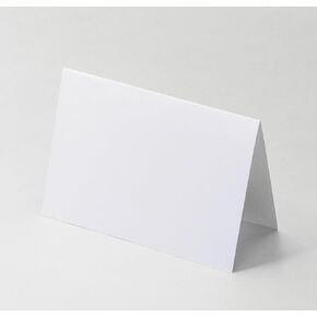 4x6 "بطاقات خيمة قابلة للطي أبيض عادي (مجموعة من 50) -8x6" طيات إلى 4x6 "- مخزون بطاقة فارغة بسيطة للكتابة والختم والرسم- قم بعمل ملاحظتك الخاصة ، شكرًا لك على البطاقات
