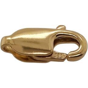 7mm 14k الصلبة الصلبة الذهب المشبك جراد البحر البيضاوي المصنوع في إيطاليا عن طريق الأسلاك الحرفية