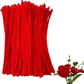 Pipe Cleaners Craft Supplies - Pipe Cleaners Bulk 300pcs Pink Pipe Cleaners Craft for Kids DIY Art Supplies (0.24 x 12 Inch)