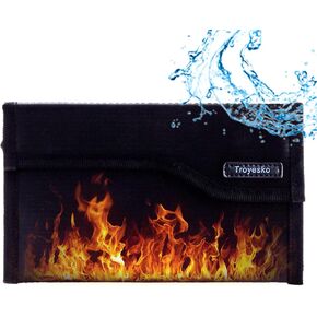 Little Fireproof Money Pouch, For Cash And ID Bag, 2012℉ 8x5" Small Fireproof Bag,Fire Envelope Container, For Cash Small Valuables,Money, Jewelry,credit cards