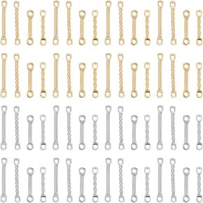 UniCraftale حوالي 80pcs 2 أنماط 12/15mm بار الموصل المعلقات 201