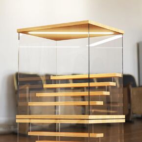 Acrylic Display Case with Light , 5 Tier Display Box Stand Assembly Dustproof Protection Showcase for Collectibles Action Figures