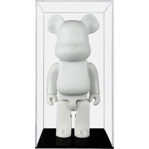 علبة عرض أكريليك خالية من التجميع لـ Bearbrick 400 ٪ ، علبة عرض مقاومة للتربة مجمعة بشكل دائم ، حماية للأشعة فوق البنفسجية ، سمك 3/5 مم (قاعدة صافية)