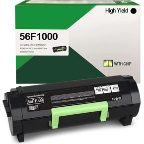 56F000G 56F1000 Black Toner Cartridge Compatible with Lexmark 56F1000 Toner Cartridge Use for Lexmark MS621dn MS321dn MS421dn MX321adw MX521ade MS521dn Printer