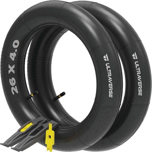 20 x 4.0 Inner Tube Set with Schrader Valve - Ideal for Mountain Bikes & E-Bikes with 20-Inch Fat Tires - Durable & Reliable Performance- 2 Pack with Tire Levers in Kuwait