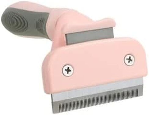 TopMed ETS Deshedding Tool For Dogs & Cats, Pet Grooming Brush For All Kind Of Pet Hair, Reduces Shedding Effectively Proven Grooming Tools for Dogs Cats and Other Animals (Small, Pink) in Saudi Arabia