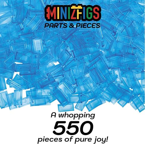 1 × 2 من البلاط الأزرق الفاتح الشفافة ، 550 جهاز كمبيوتر ، لعبة طوب مسطحة كبيرة للأطفال ، مثالية لطوب الماء ، متوافق مع طوب ليغو ، مجموعات لبنة الأجزاء والقطع الكثير in Kuwait