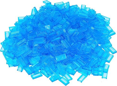 1 × 2 من البلاط الأزرق الفاتح الشفافة ، 550 جهاز كمبيوتر ، لعبة طوب مسطحة كبيرة للأطفال ، مثالية لطوب الماء ، متوافق مع طوب ليغو ، مجموعات لبنة الأجزاء والقطع الكثير in Kuwait