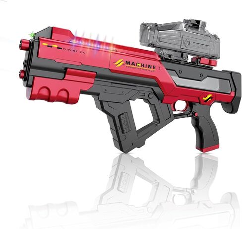 Electric Water Gun with LED Chasing Lights, 35 FT, Automatic & Manual Dual Mode High Powered High Capacity Squirt Guns for Adult Kid (Red) in Saudi Arabia