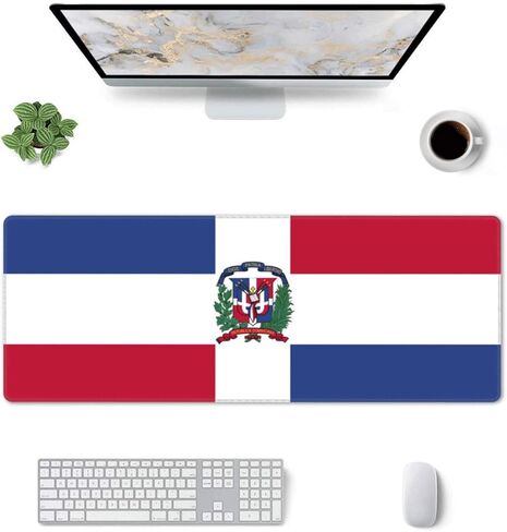 Bald Eagle and American Soldier Gaming Mouse Pad, Large Non-Slip Rubber Base Mousepad XL 31.5x11.8in, Keyboard Mouse Mat, Desk Pad with Stitched Edges for Gamer Home&Office in Kuwait