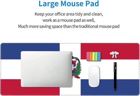 Bald Eagle and American Soldier Gaming Mouse Pad, Large Non-Slip Rubber Base Mousepad XL 31.5x11.8in, Keyboard Mouse Mat, Desk Pad with Stitched Edges for Gamer Home&Office in Kuwait