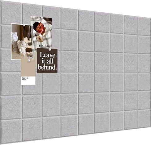Moonlight Gray Felt Bulletin Board Set - لوحات تنظيم الحائط 6 قطع | الديكور متعدد الاستخدامات للمكتب والمنزل والفصول الدراسية (Moonlight Gray) in Saudi Arabia